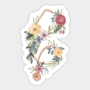 Stethoscope with florals Sticker
